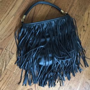 Black fringe bag